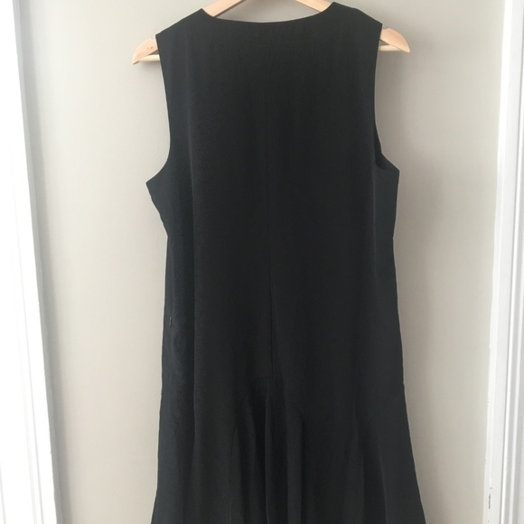 J Crew black flounce dress sleeveless black - Picture 8 of 8